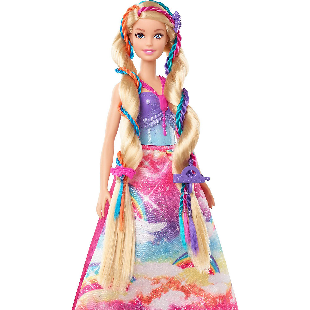 Barbie Dreamtopia Prinzessin Puppe inkl. Haare zum Flechten, Anziehpuppe