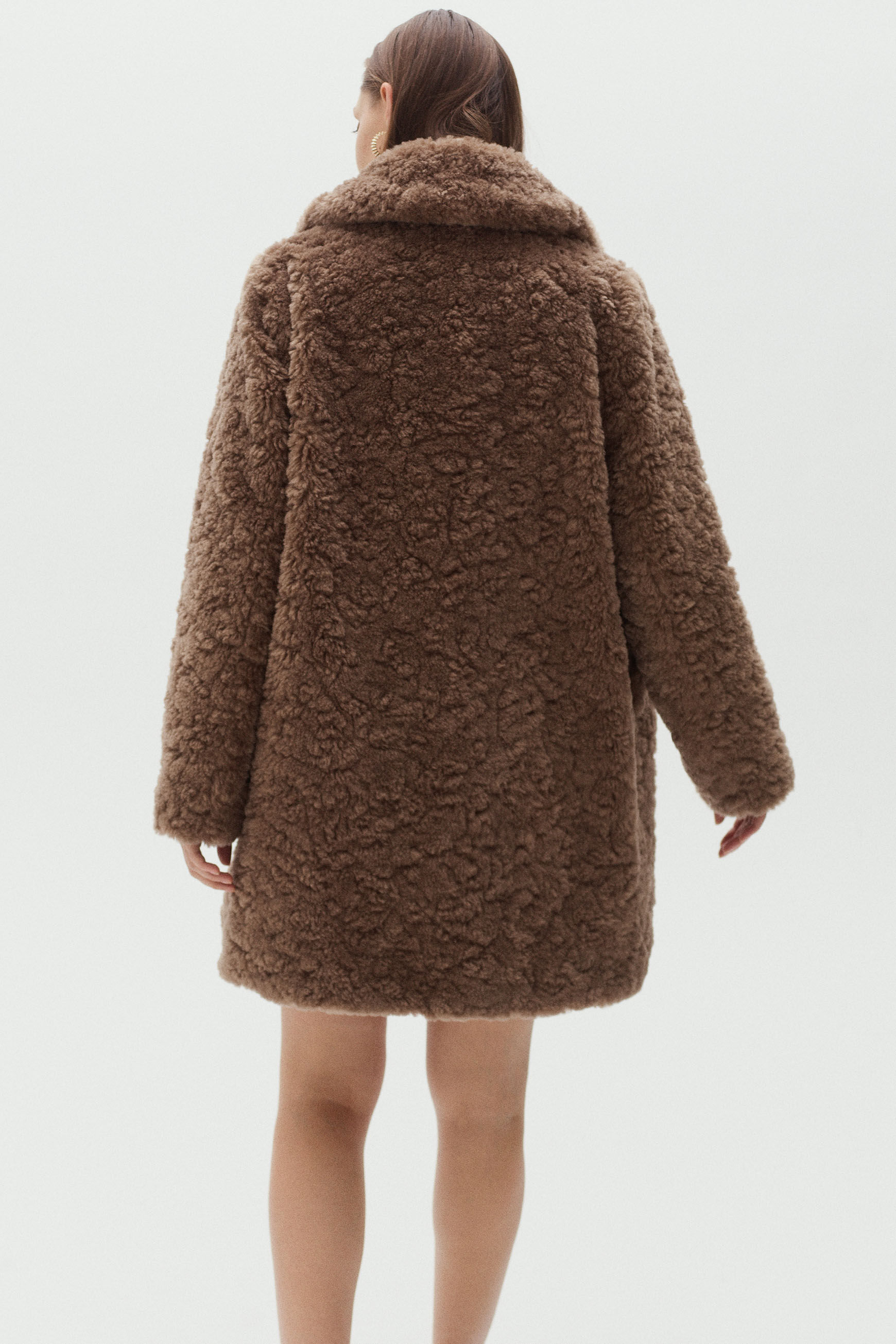 manteau clovis taupe femme