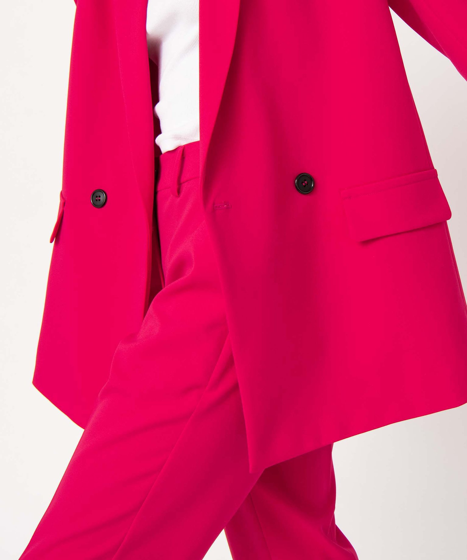 Veste blazer femme coupe droite fermeture croisée rose | GEMO