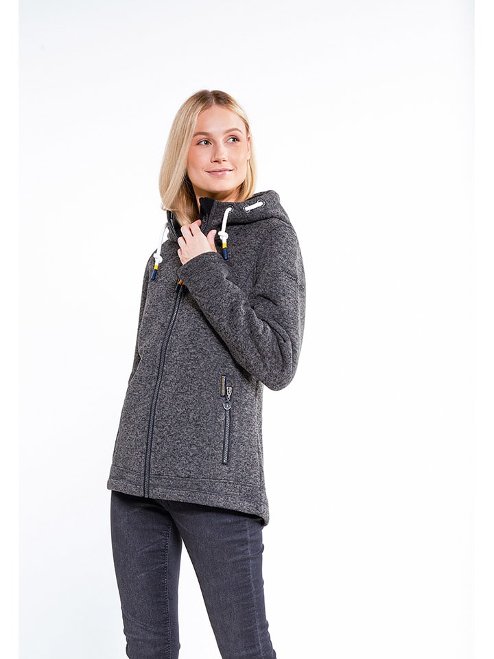 Schmuddelwedda Strickfleecejacke in Anthrazit günstig kaufen