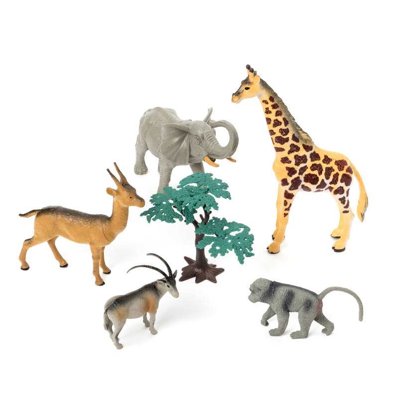 Grand baril de figurines d'animaux sauvages Oxybul