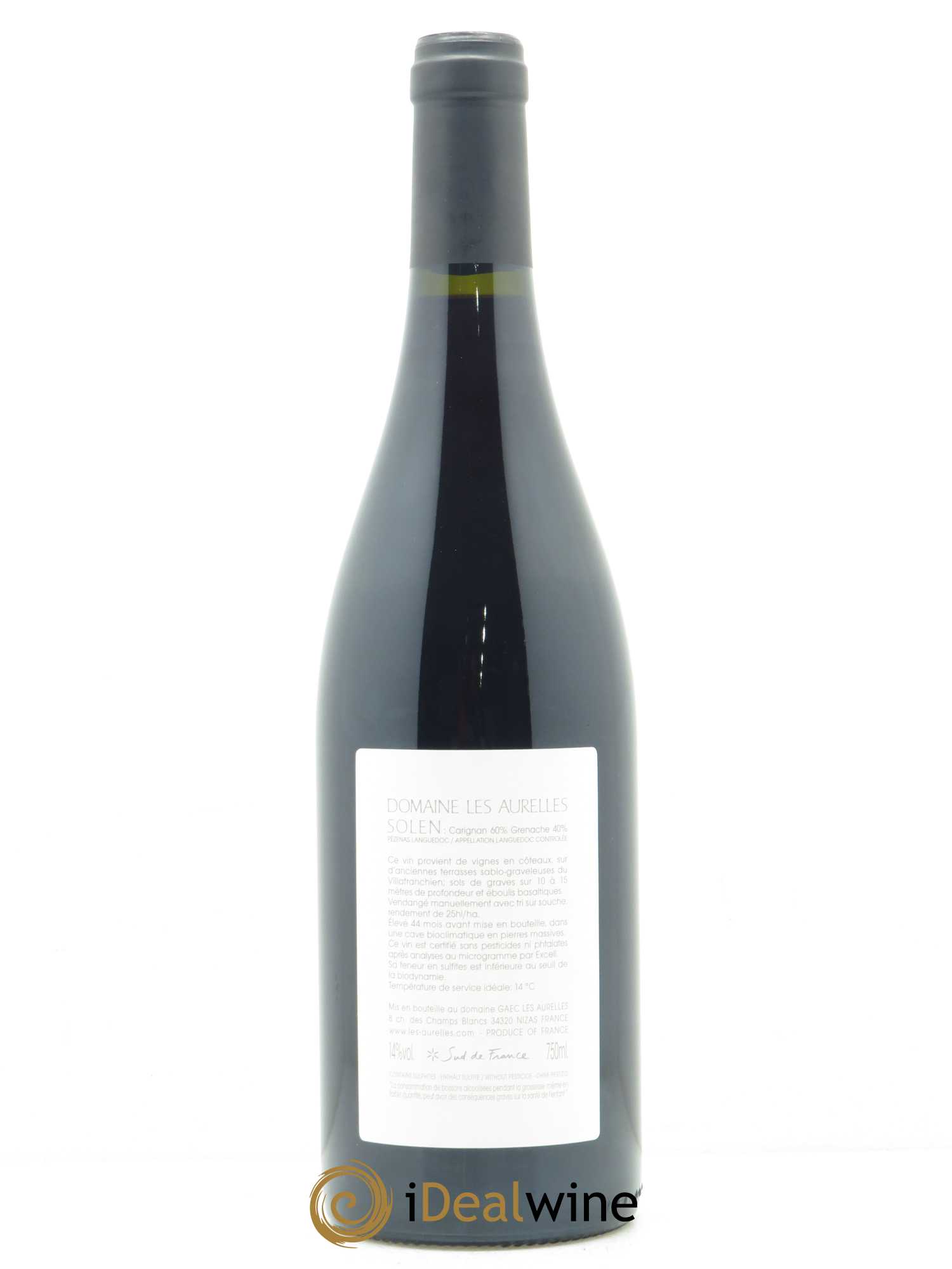 Pézenas Languedoc Solen Domaine les Aurelles - Basile et Caroline Saint-Germain  2015 - Lot de 1 Bouteille