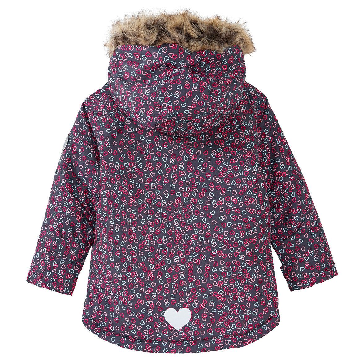 Mädchen Schneejacke mit Herzchen-Muster