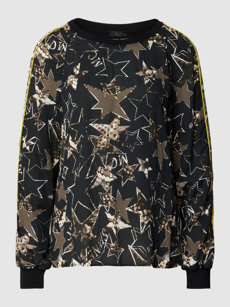 Blusenshirt mit Allover-Muster in khaki