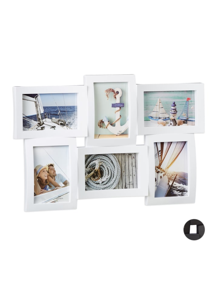 relaxdays Bilderrahmen in Weiß - (B)47,5 x (H)33 cm günstig kaufen onesize