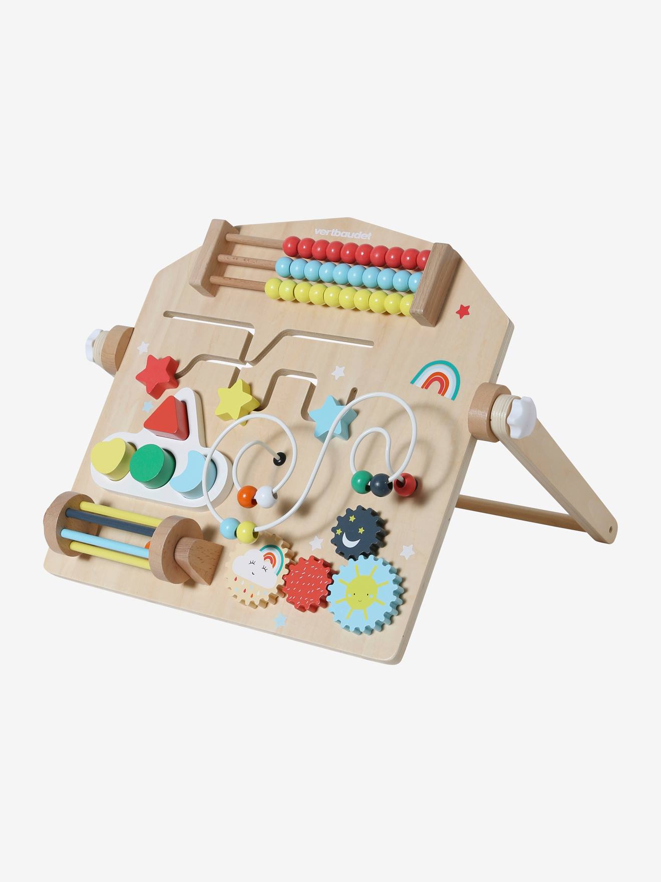 Planche d'activités verticale en bois FSC® multicolore