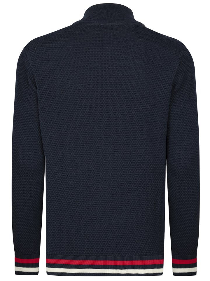 Felix Hardy Halber Reißverschluss Baumwollpullover in navy günstig kaufen