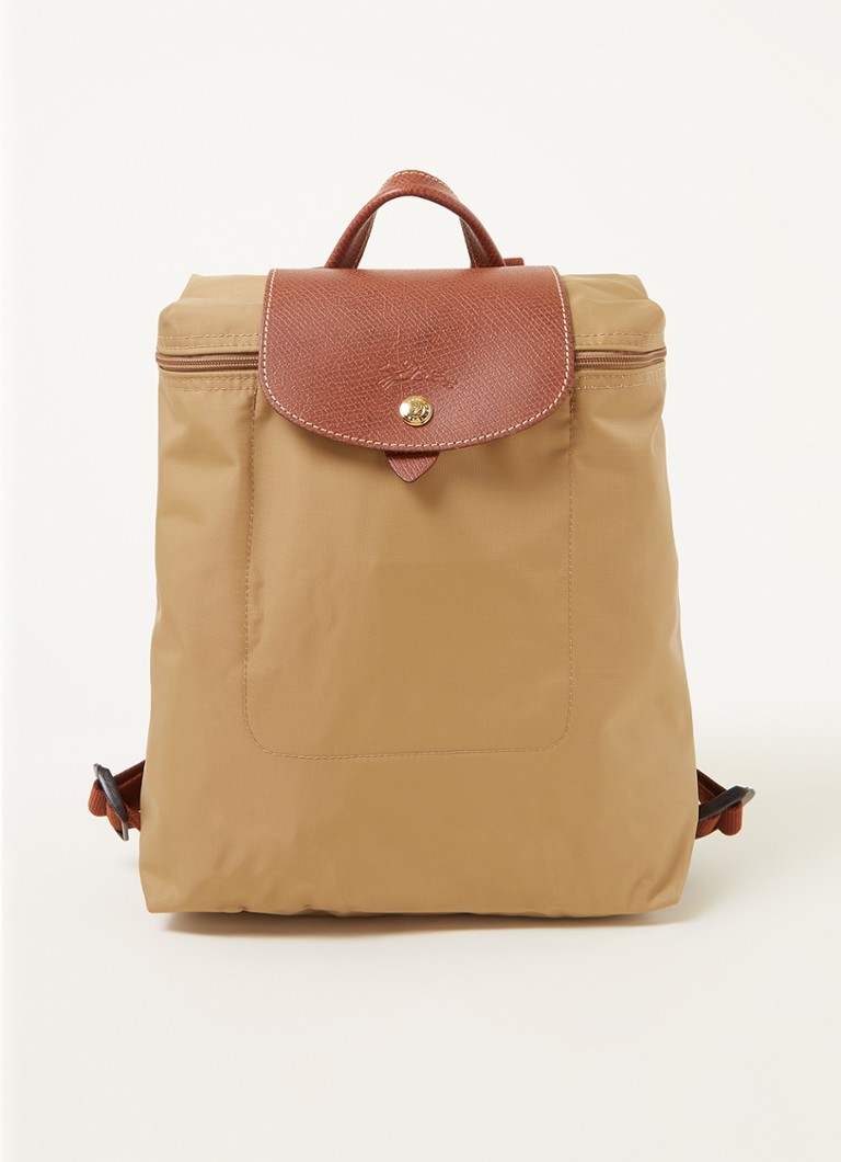 Rucsac Longchamp Le Pliage Original cu detalii din piele