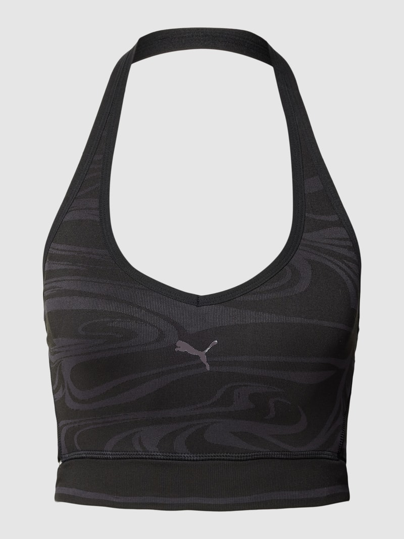 Bralette mit Label-Detail in schwarz