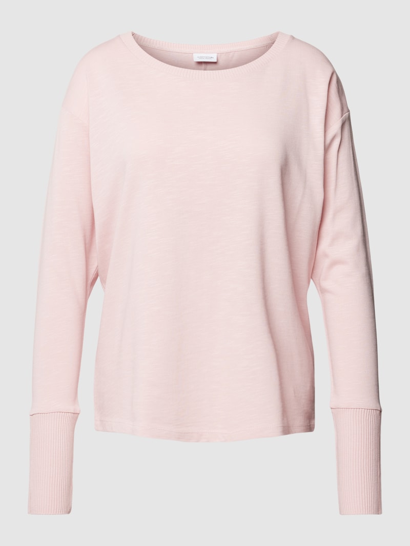 Longsleeve mit U-Boot-Ausschnitt in rosé