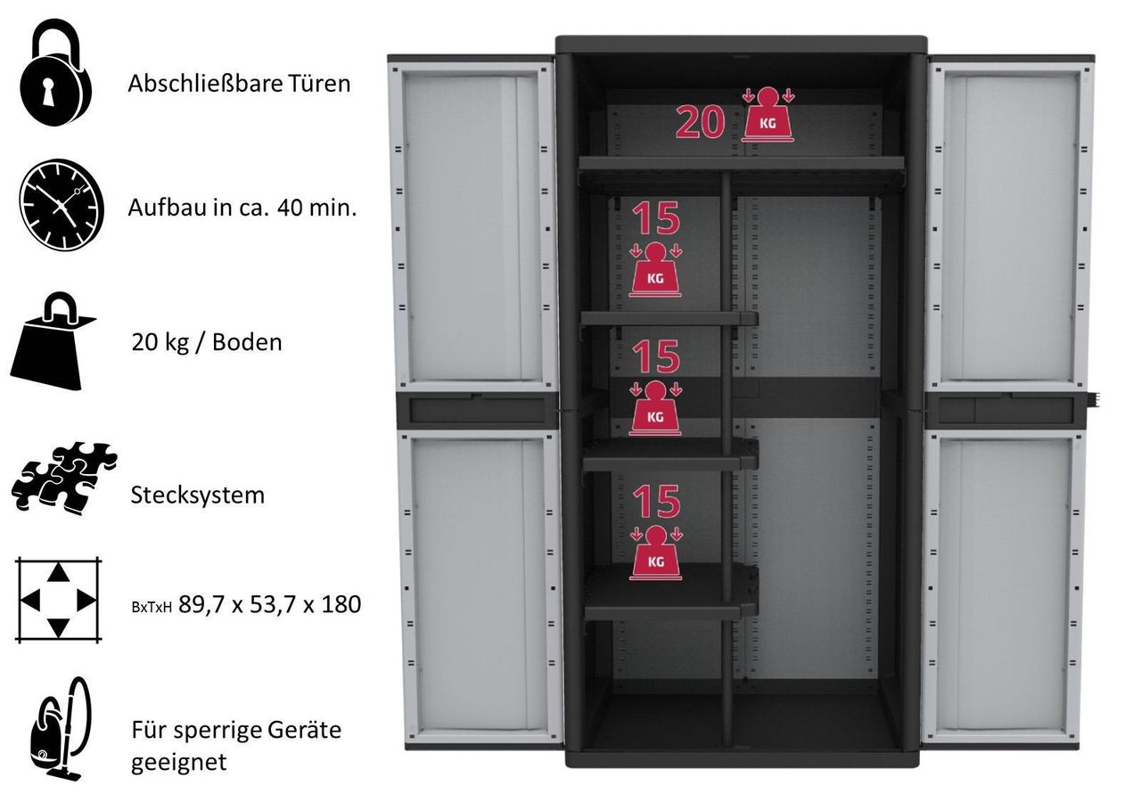 Kreher XL Jumbo Schrank mit Spindfach