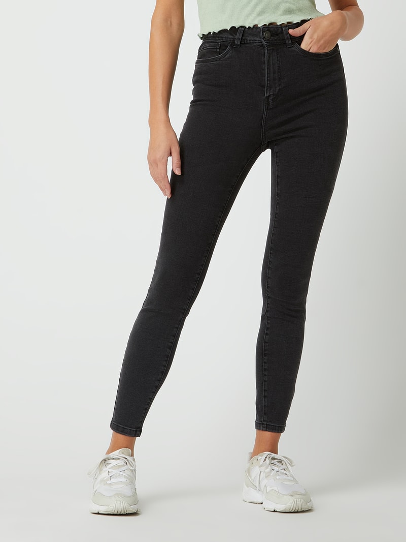 Super Skinny Fit High Waist Jeans mit Stretch-Anteil in schwarz
