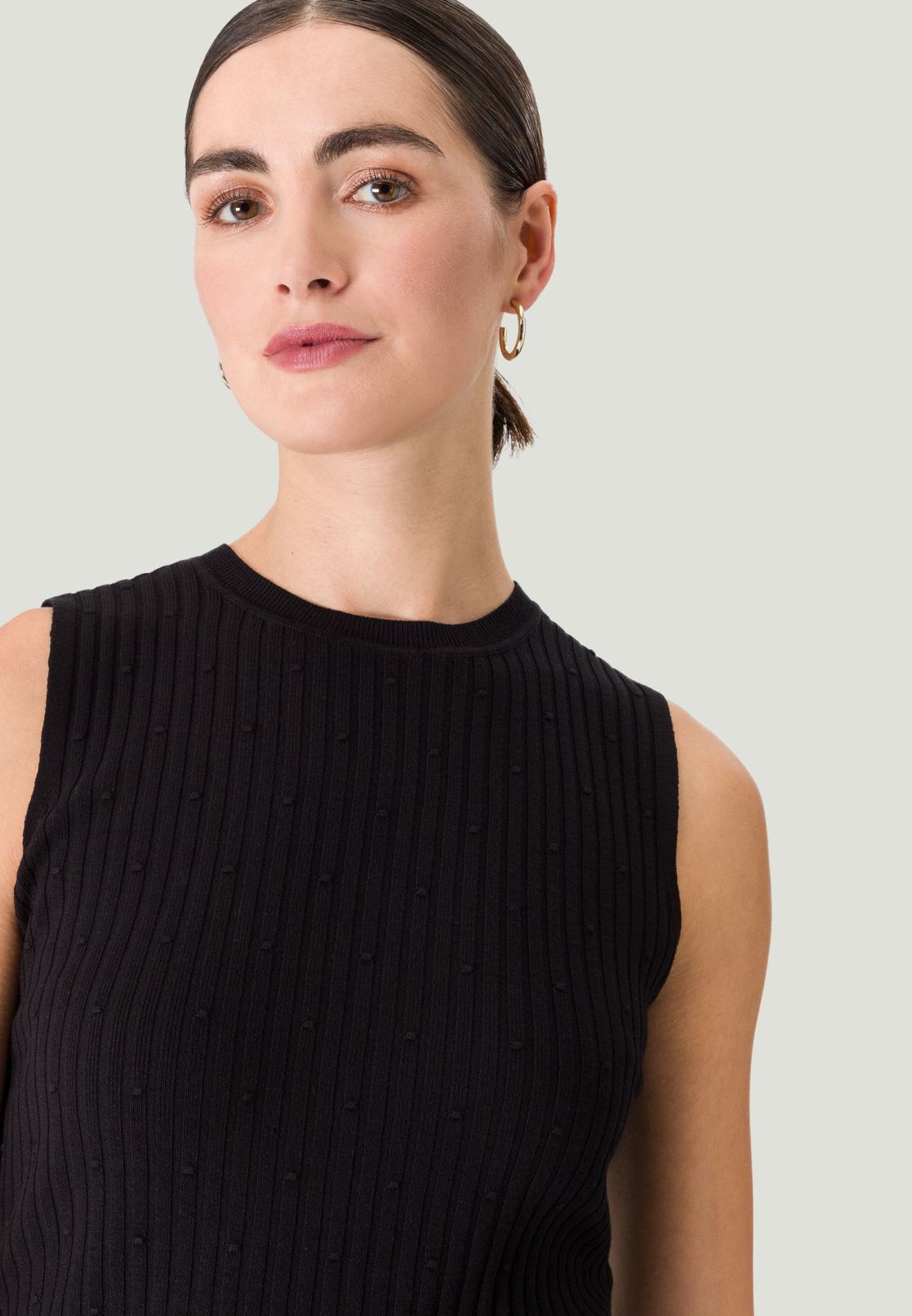Stricktop mit Rundauschnitt