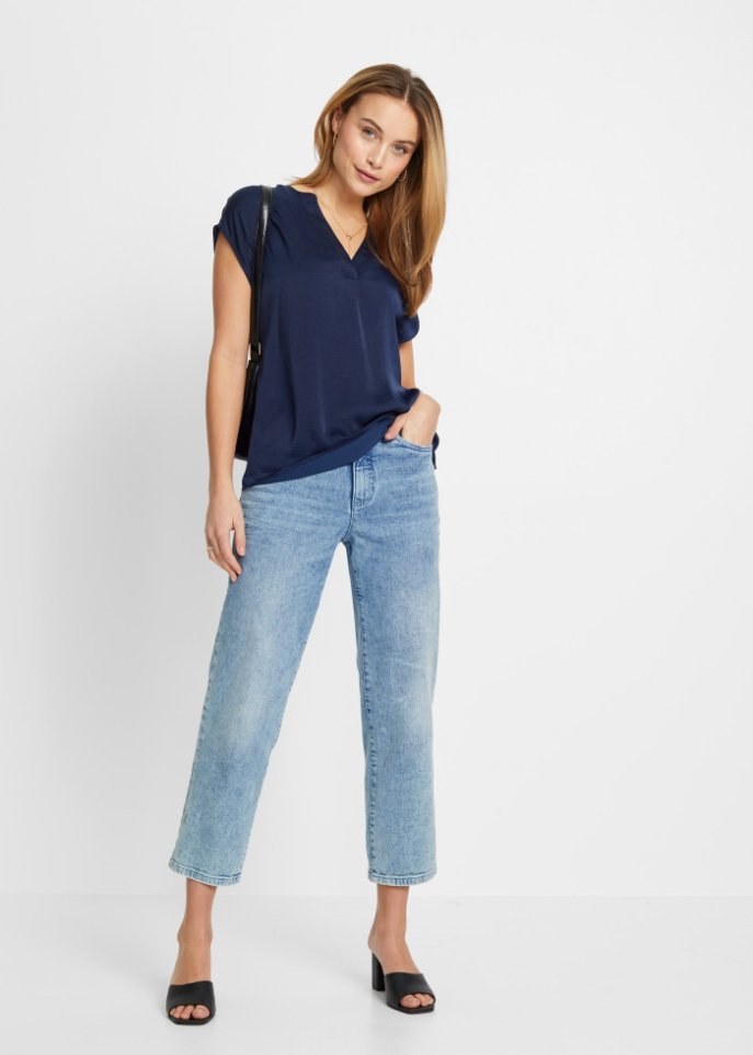 Satin-Bluse aus recyceltem Polyester