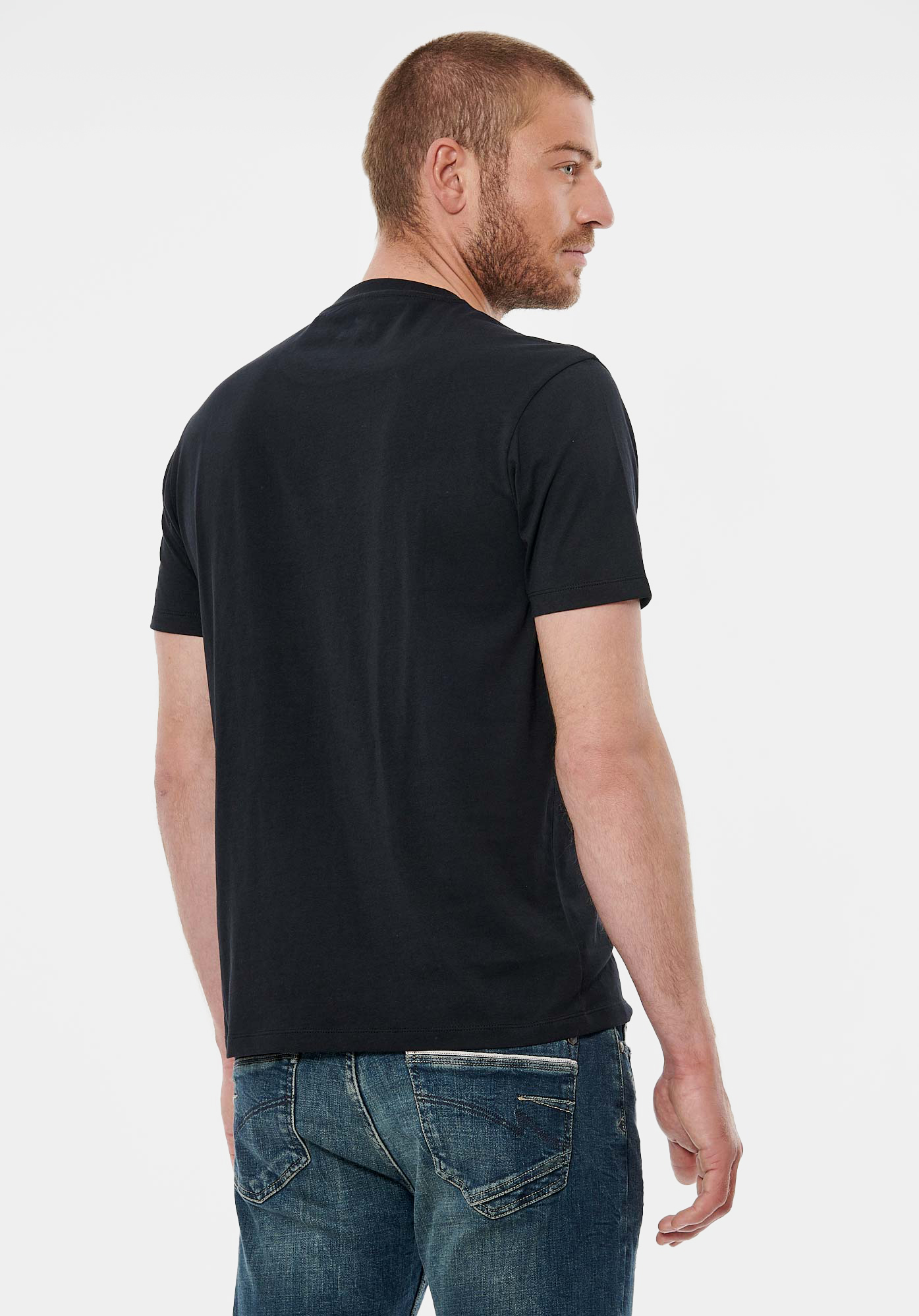 RUMO   T-shirt noir homme 100% coton bio