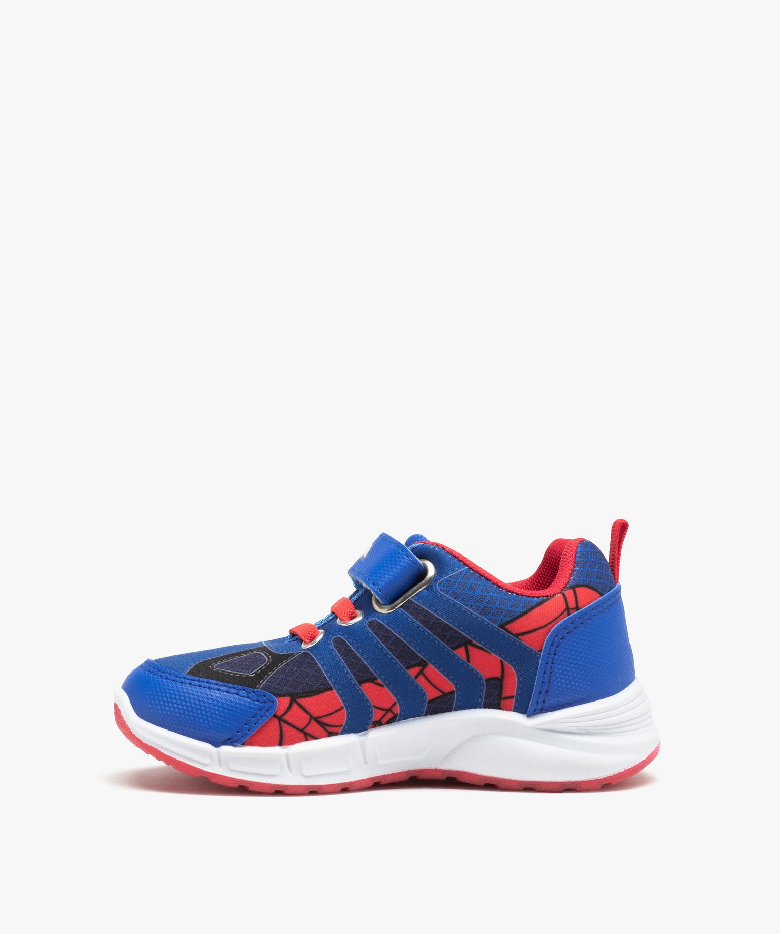 Baskets en toile avec semelle clignotante Garçon - Spiderman bleu | GEMO