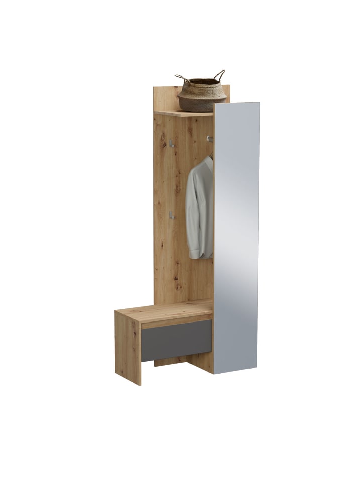 ebuy24 Garderobenaufstellung Torino Eiche Dekor 90 x 39 cm günstig kaufen onesize