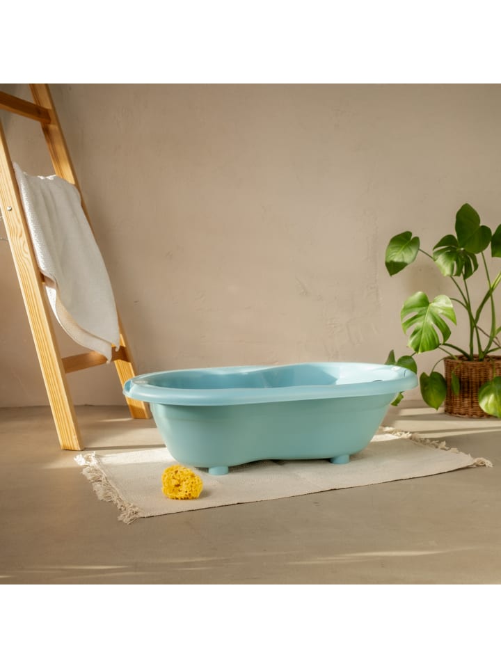 Rotho Babydesign Babybadewanne mit Antirutschmatte in der Innenseiten in lagoon günstig kaufen onesize