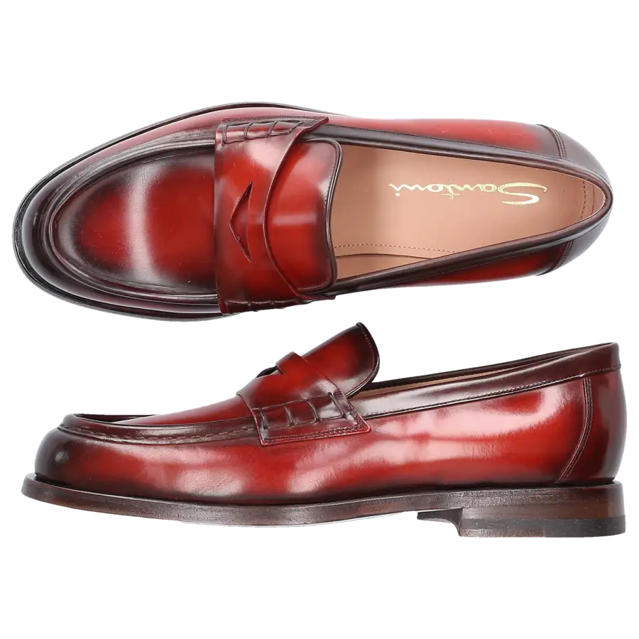 Santoni - Loafer 59462 Kalbsleder - rot