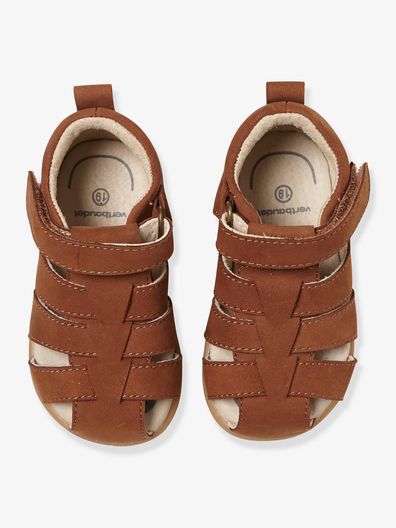 Vertbaudet Jungen Baby Lauflern-Sandalen - braun