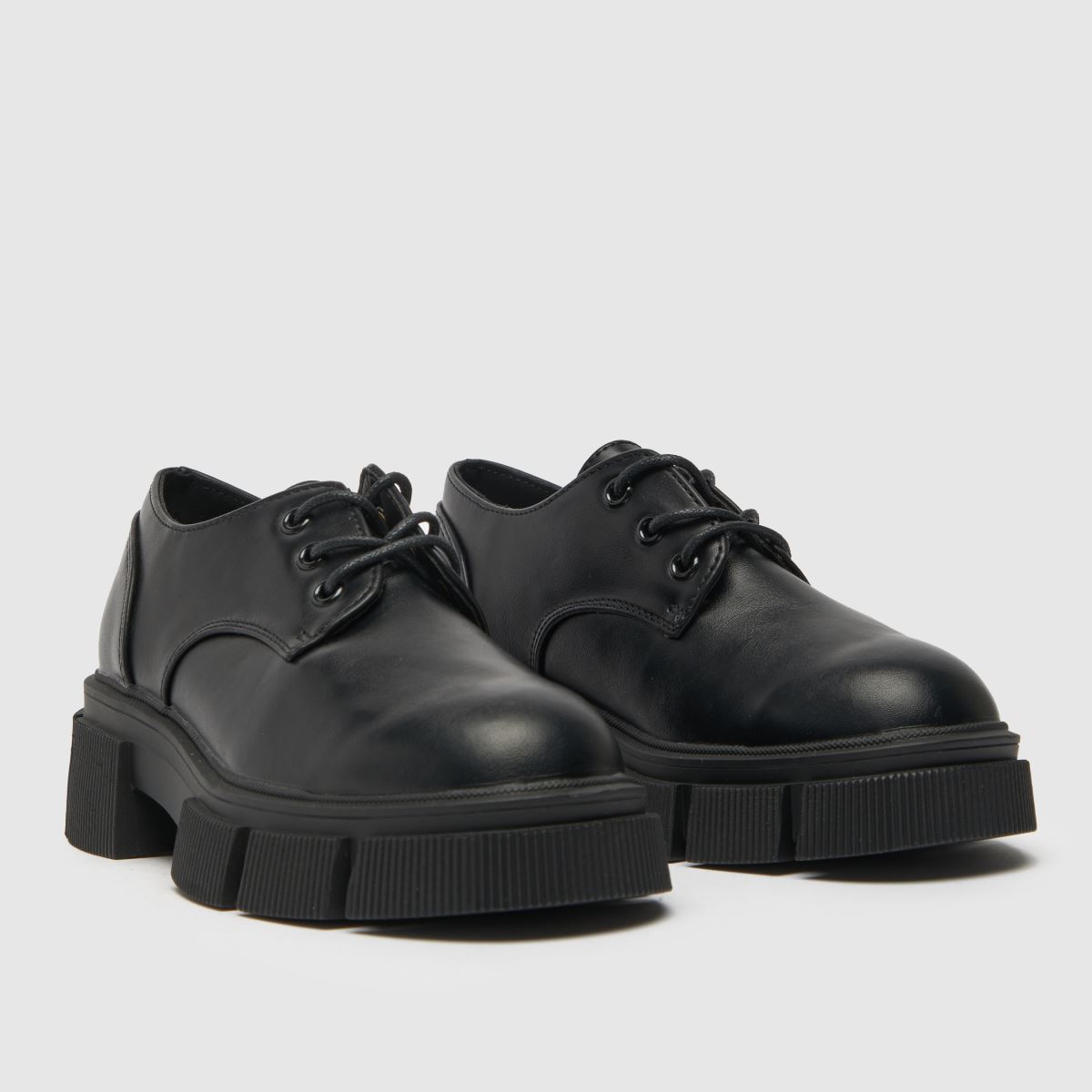 Schuh svarta Lofty grova spetsskor för flickor och juniorer
