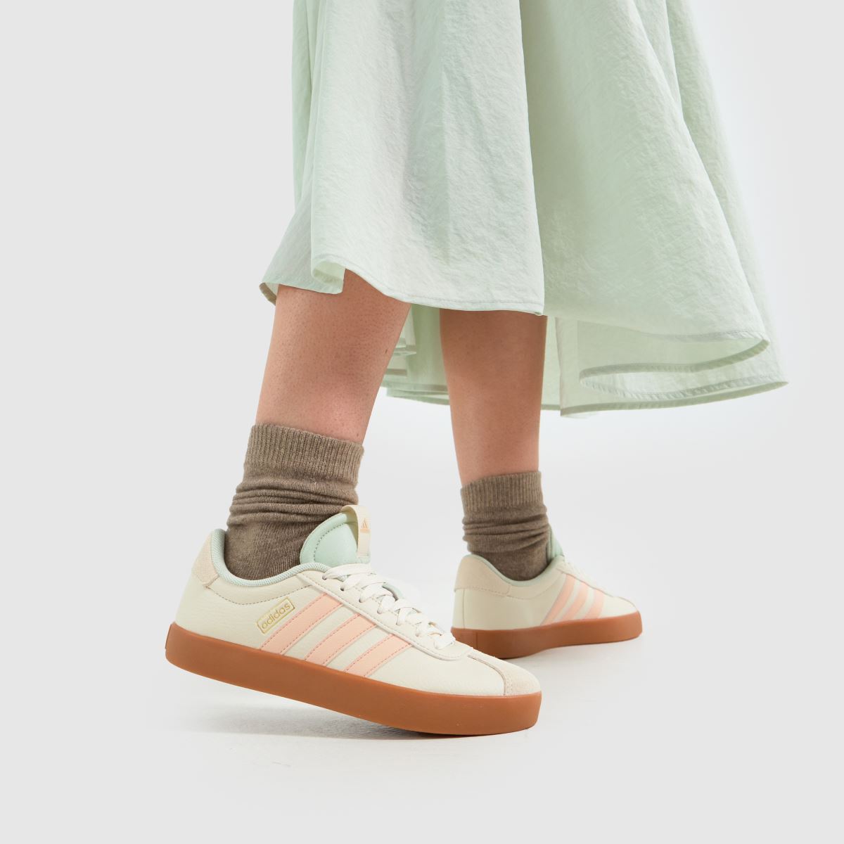 adidas vl court 3.0 – vitfärgade flerfärgade träningsskor