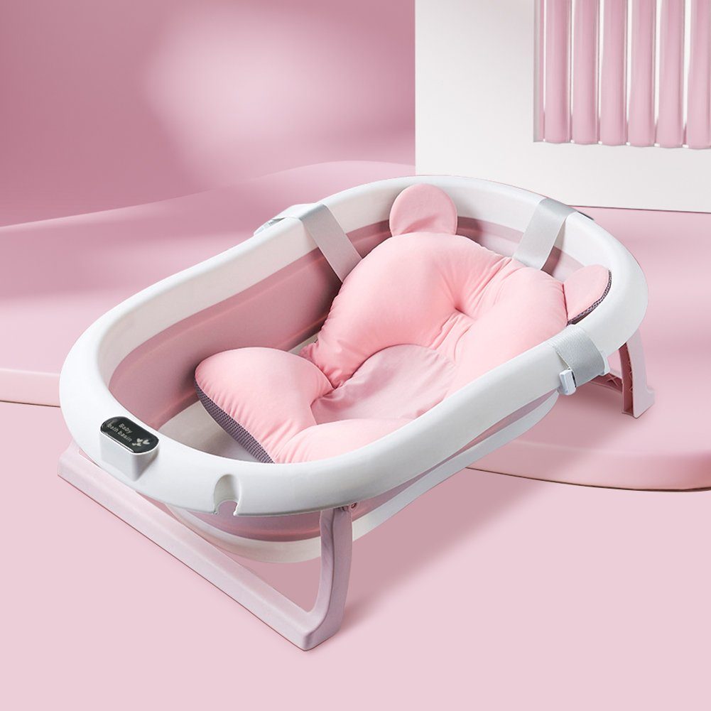 DAKYAM Babybadewanne Badewanne Babywanne faltbar mit verstellbarem Kissen–Matratze