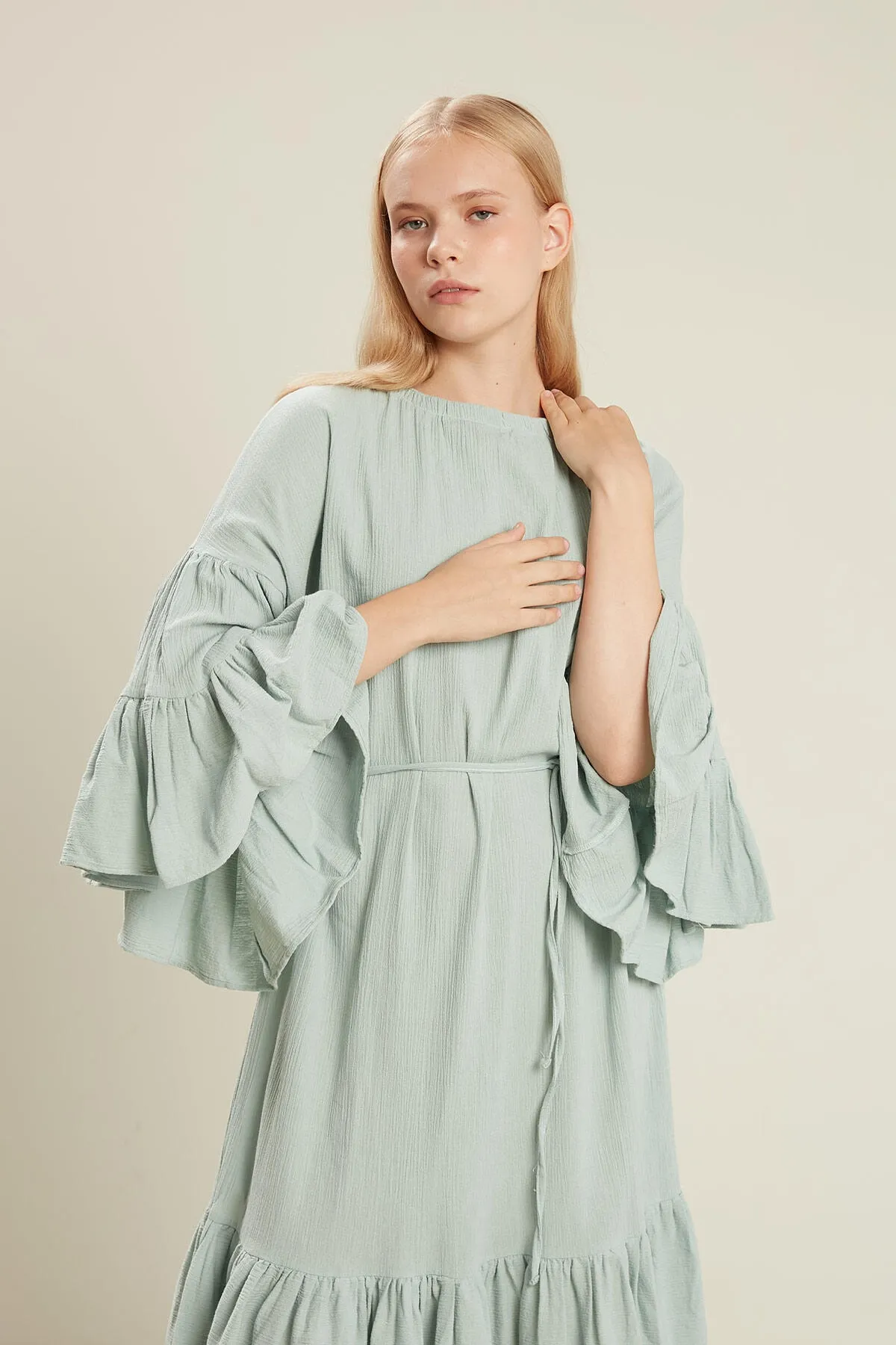Manuka  BODENKLEID AUS BAUMWOLLE CRINKLE MINZE
