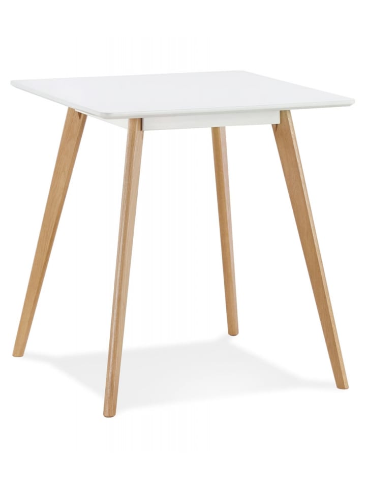KADIMA DESIGN Esstisch Quadratisch Holz Weiß | Modern Skandinavisch in Weiß günstig kaufen onesize