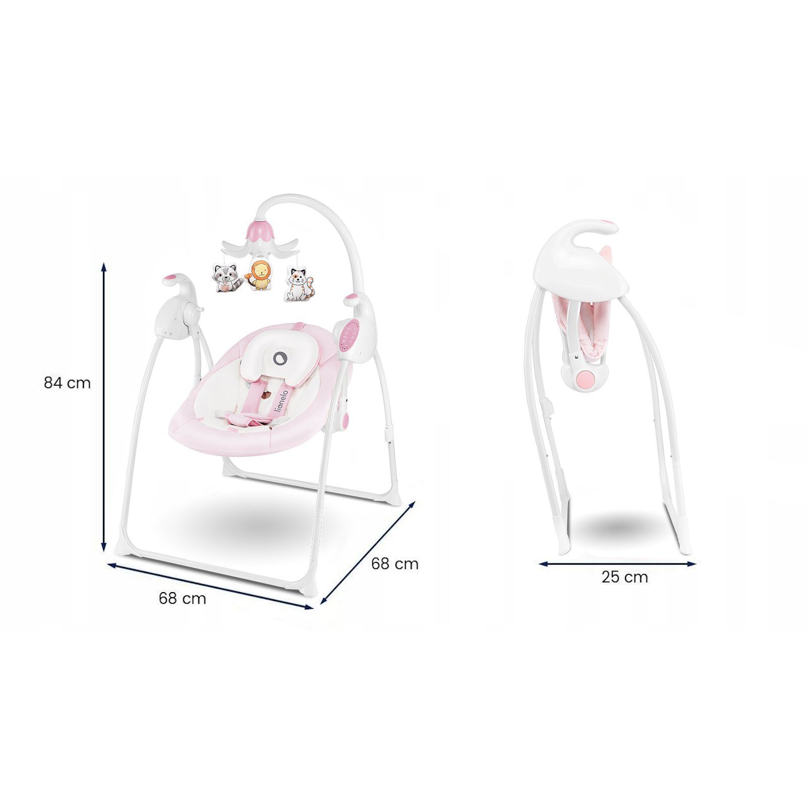 lionelo Babywippe ROBIN, SCM-WippsensorGeräuscherkennung WhisperQuiet TechnologieMoveDetect