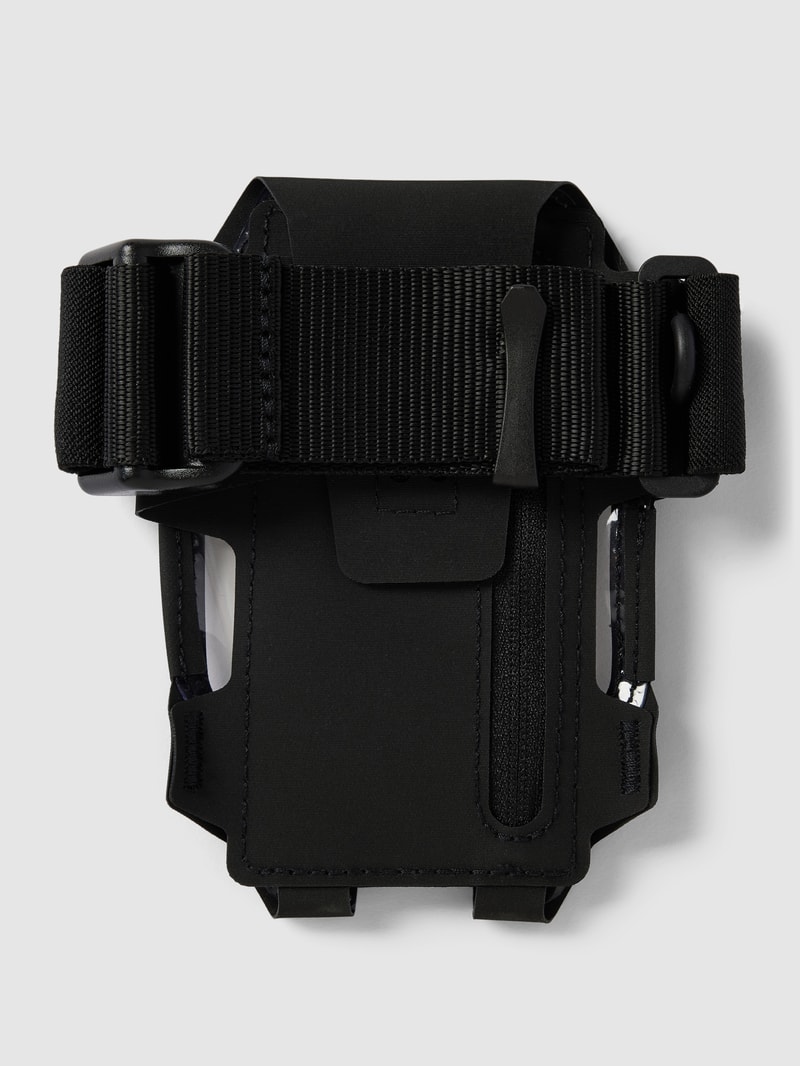 Handytasche mit Label-Detail in schwarz