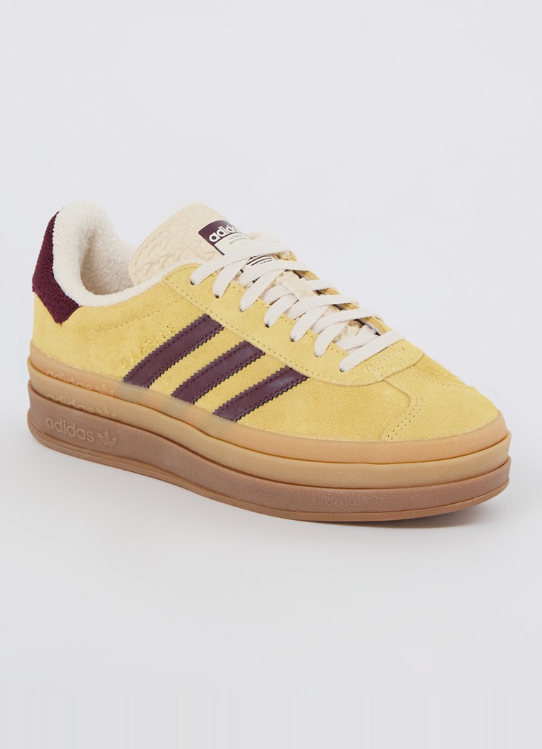 Sneaker Adidas Gazelle Bold in pelle scamosciata con dettagli in pelle