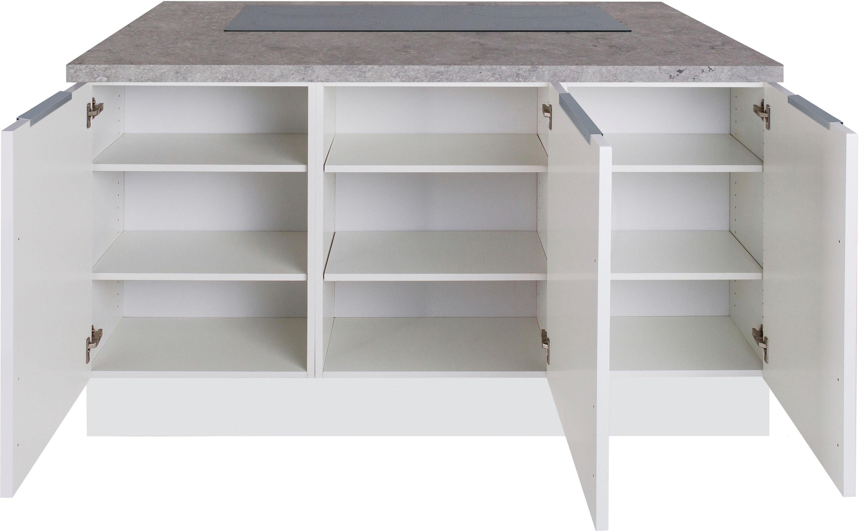 OPTIFIT Kücheninsel Tara, mit Vollauszügen und Soft-Close-Funktion, Stellbreite 150 x 95 cm