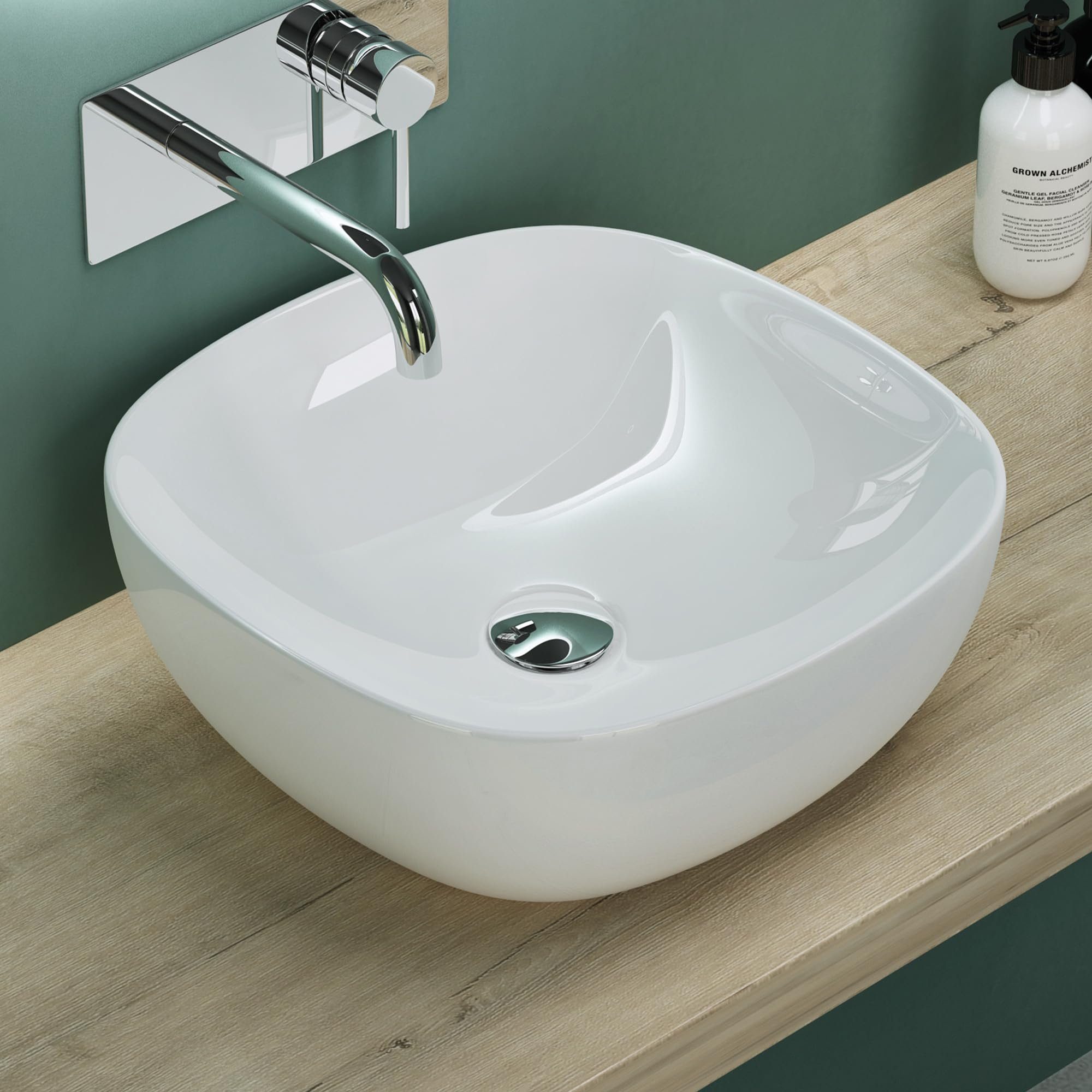 Mai & Mai Aufsatzwaschbecken Waschschale Br104 Waschbecken aus Keramik Nano-Beschichtung