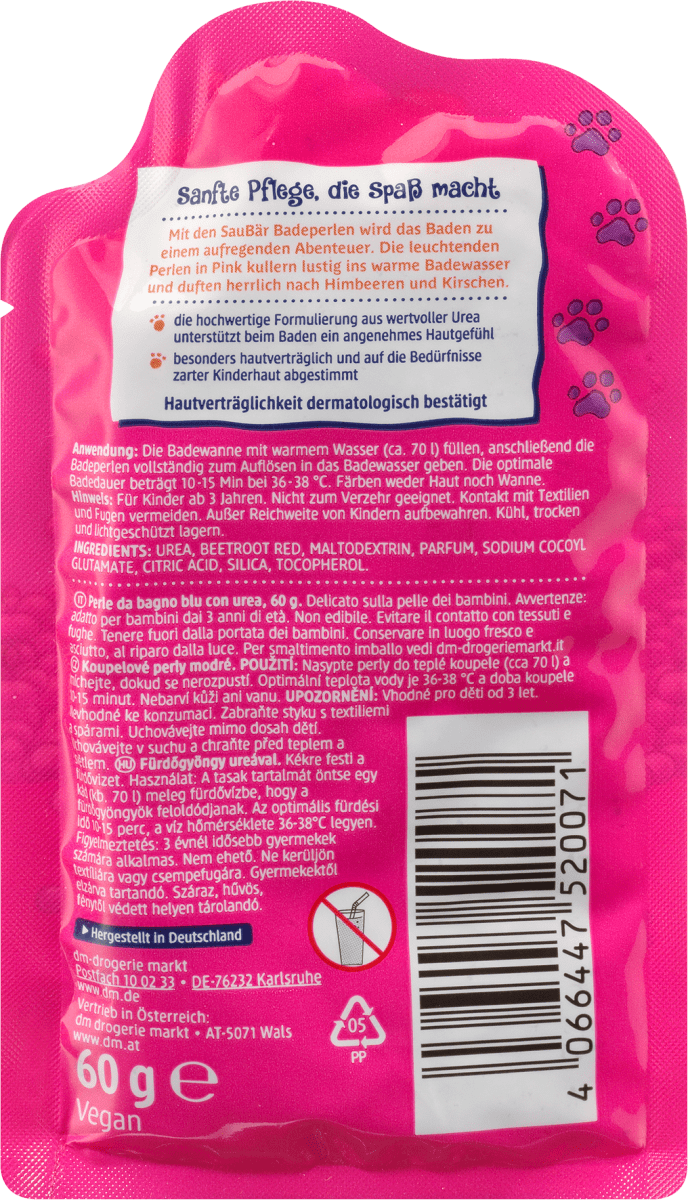 Kinder Badezusatz Badeperlen, 60 g