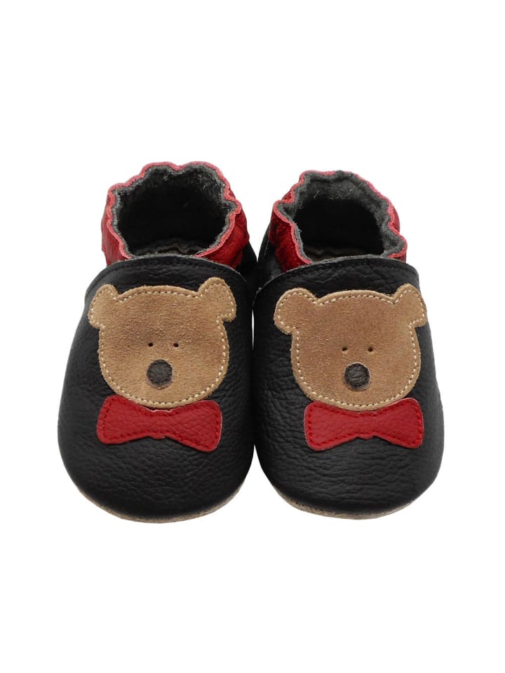 Yalion Leder-Krabbelschuhe 