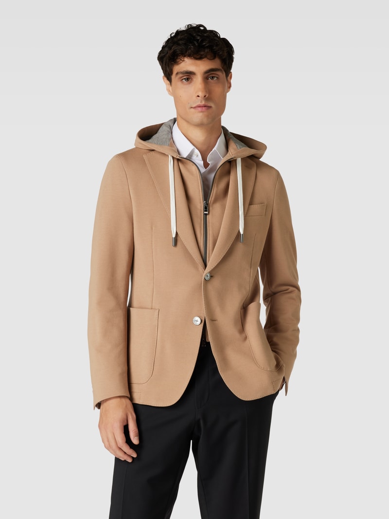 Sakko mit eingenähter Sweatjacke in beige