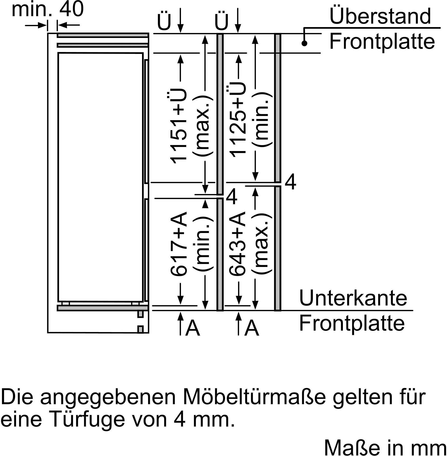 NEFF Einbaukühlgefrierkombination KI5872FE0, 177,2 cm hoch, 54,1 cm breit