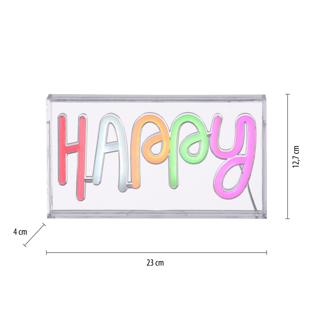 Neon-LED-Tischleuchte Neon-Happy
