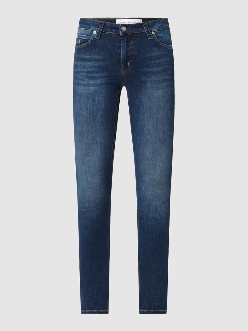 Skinny Fit Mid Rise Jeans mit Stretch-Anteil  in jeans meliert