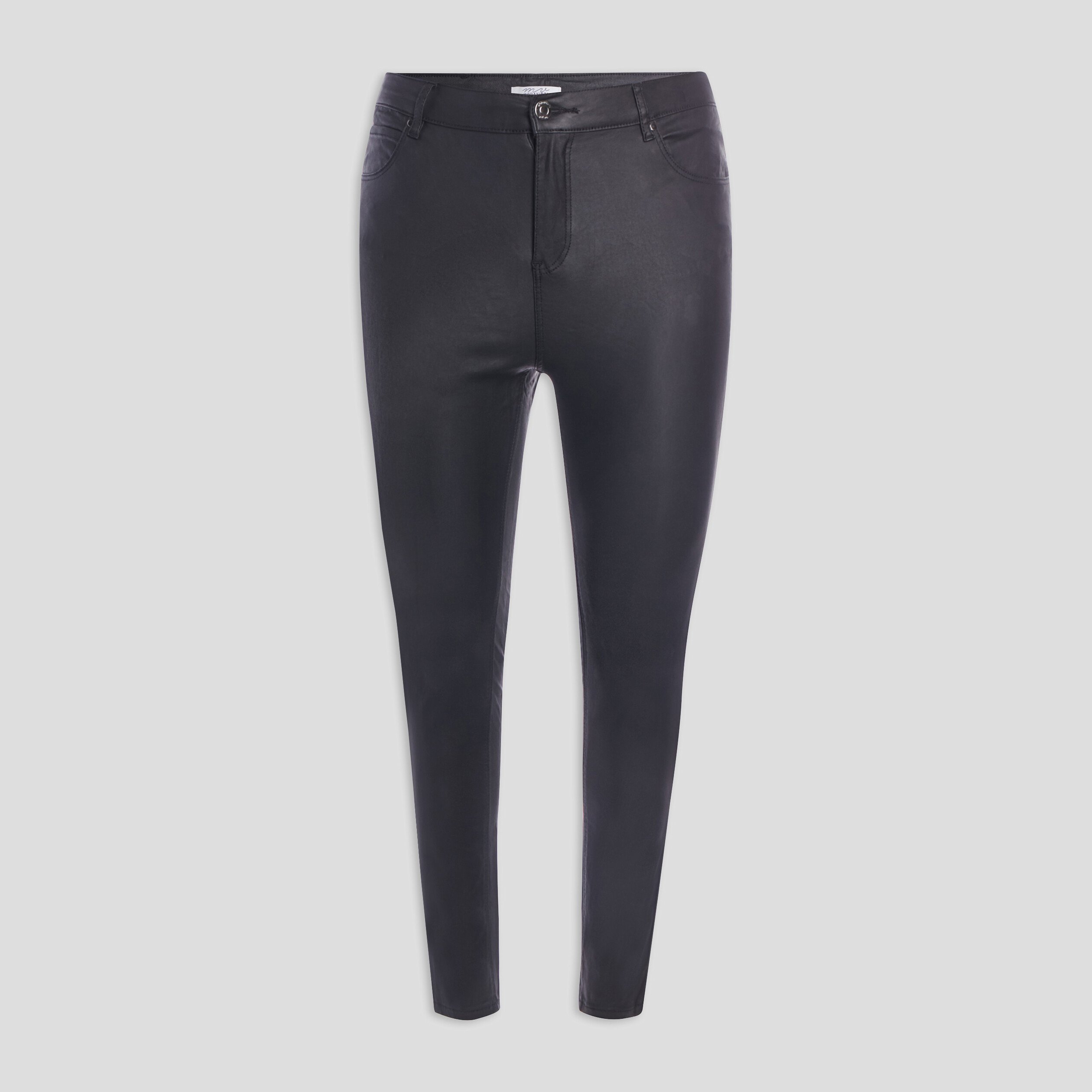 Pantalon enduit skinny grande taille noir femme grande taille | La Halle