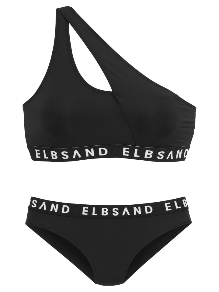ELBSAND Bustier-Bikini in schwarz günstig kaufen