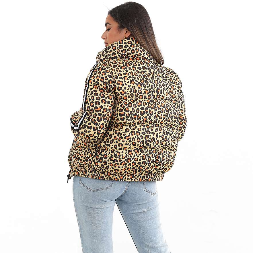 BRAVE SOUL Leopard Print Damen Winterjacke LJK-SLAYLEOPARD