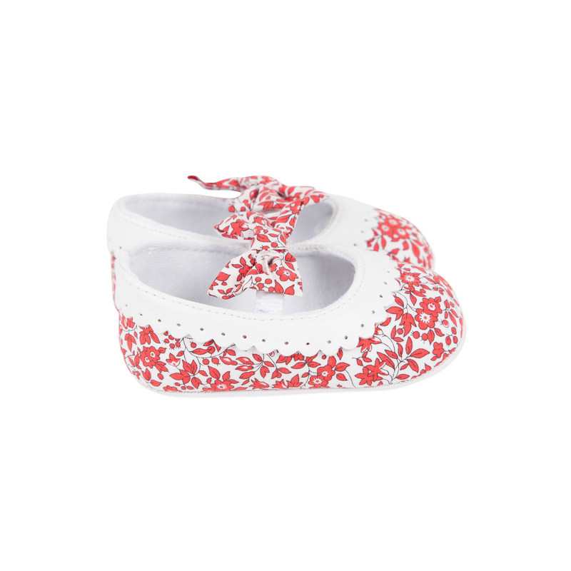 Chaussures rougess imprimé Liberty bébé fille Absorba