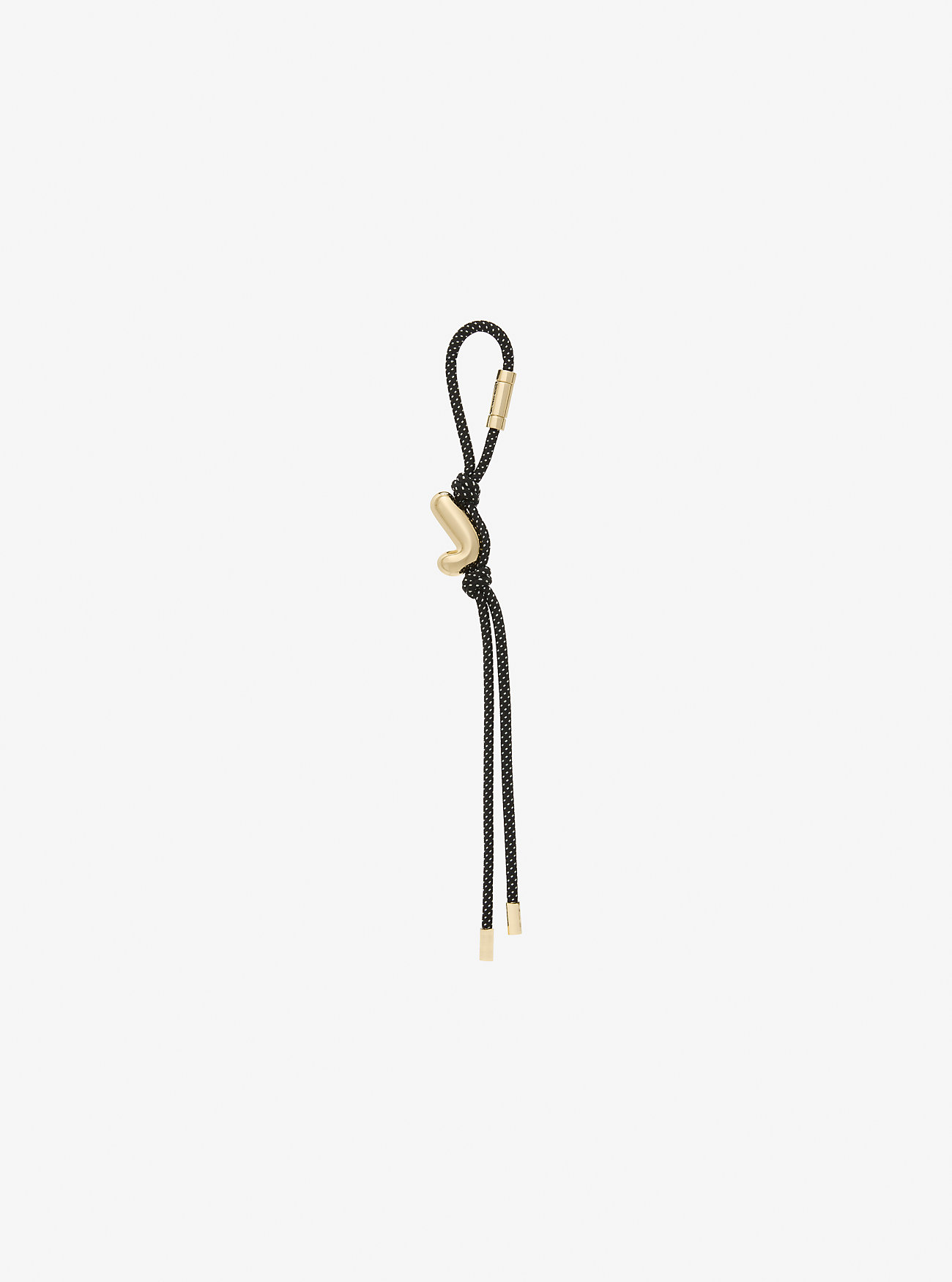 Initial Gold-Tone and Speckled Cord Bag Charm - 18K GOLD