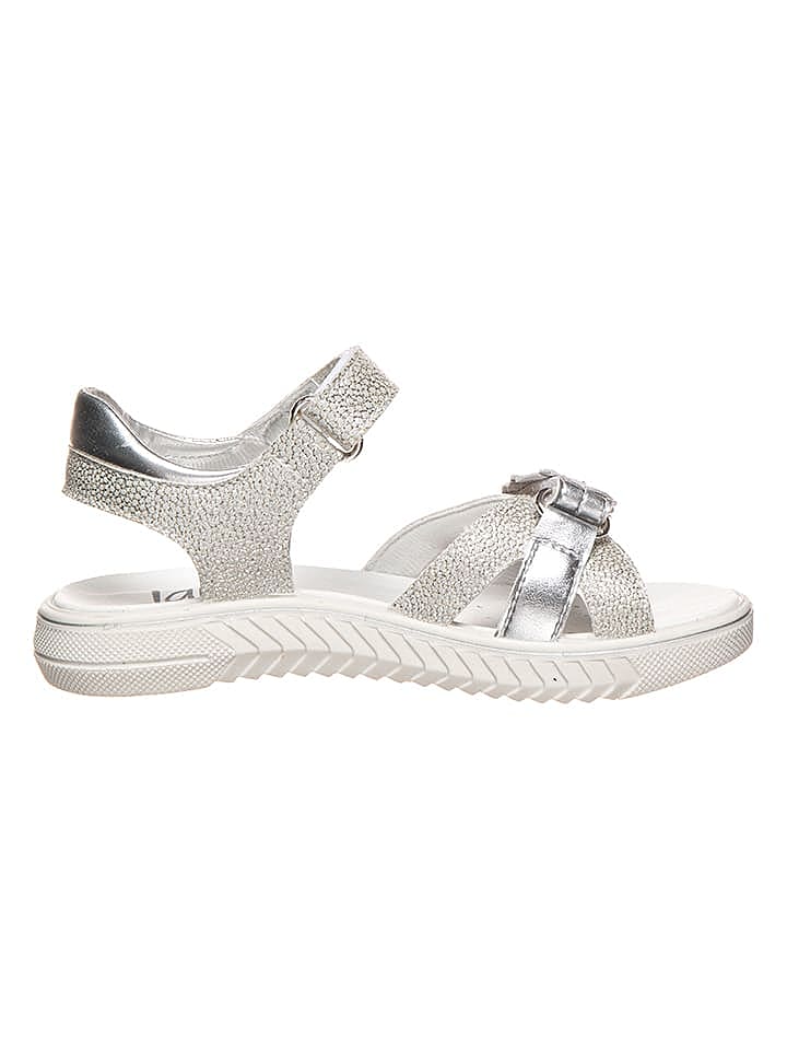 lamino Leder-Sandalen in Silber günstig kaufen 27