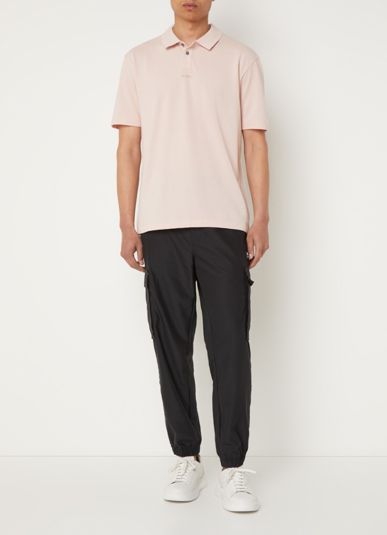 Polo HUGO BOSS Dangula de corte regular com logotipo