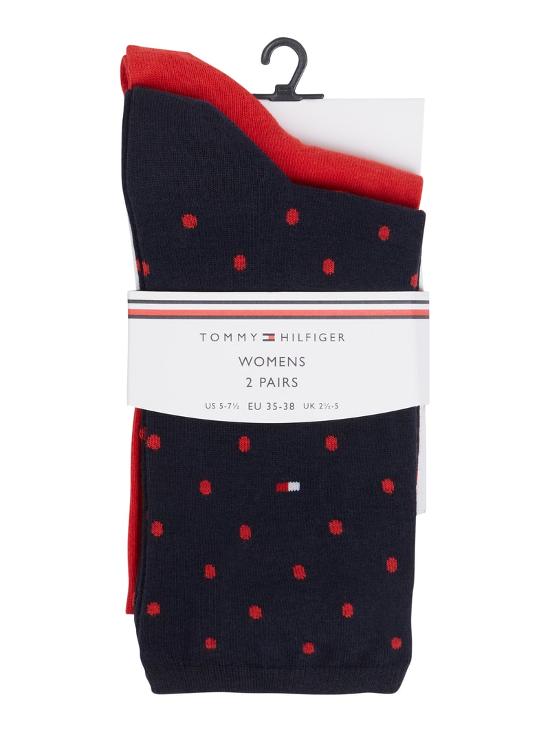 Socken mit Stretch-Anteil im 2er-Pack in rot