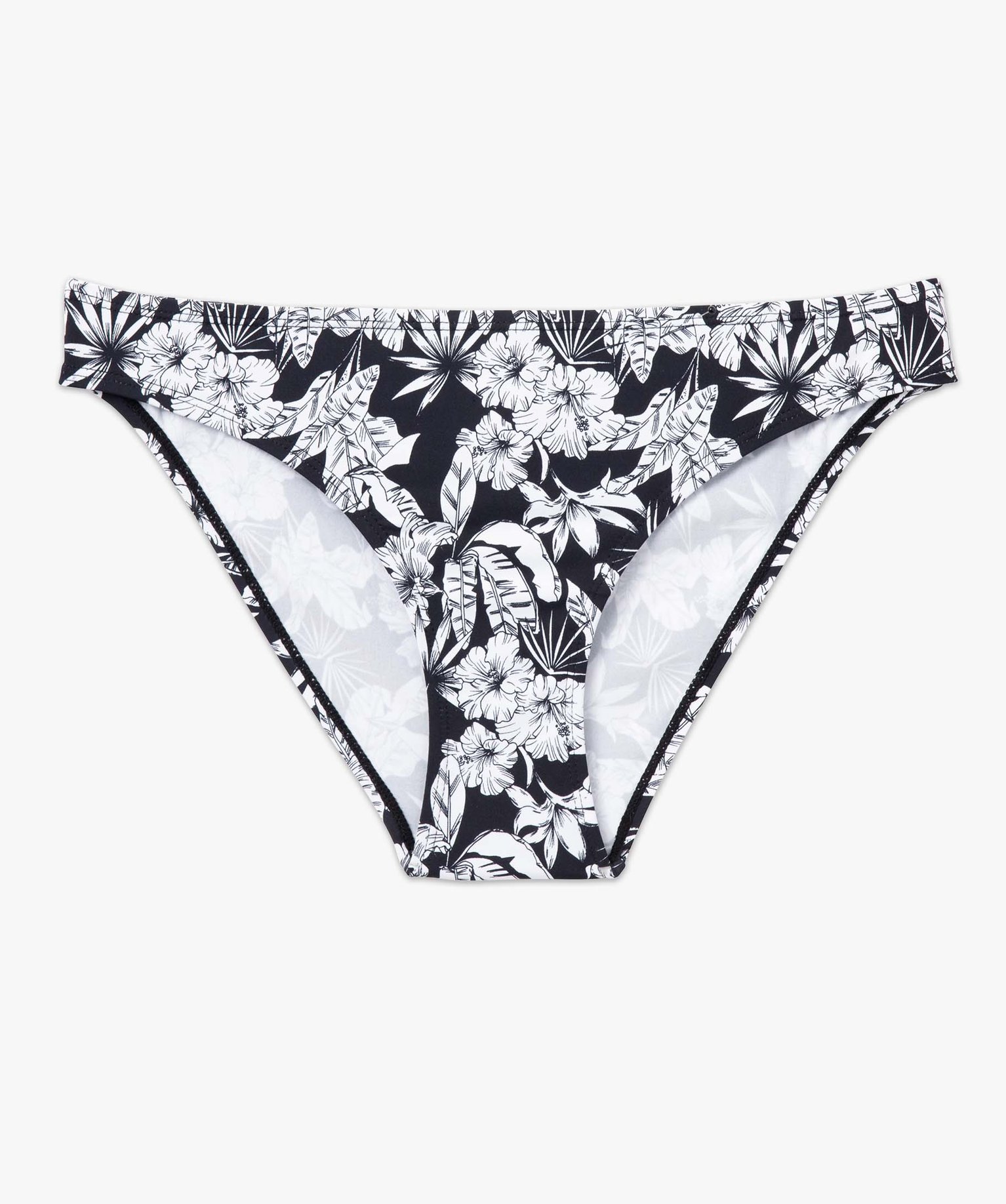 Bas de maillot de bain femme forme culotte à motifs fleuris imprime | GEMO