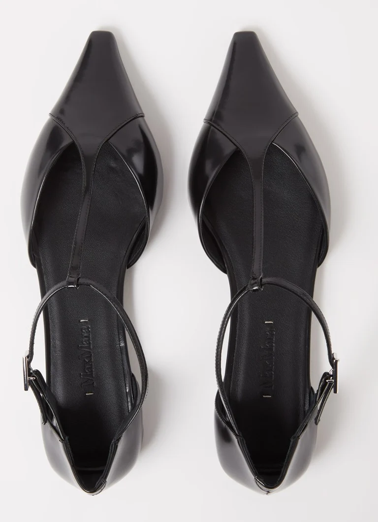 MaxMara-ballerinat vasikannahkaa, lakattu viimeistely